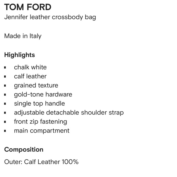Authentic Tom Ford Jennifer Leather Crossbody - Picture 2 of 7